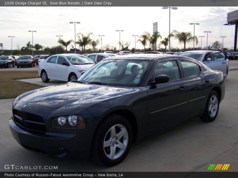 Steel Blue Metallic / Dark Slate Gray 2008 Dodge Charger SE