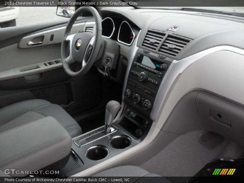 Black Granite Metallic / Dark Gray/Light Gray 2011 Chevrolet Traverse LT
