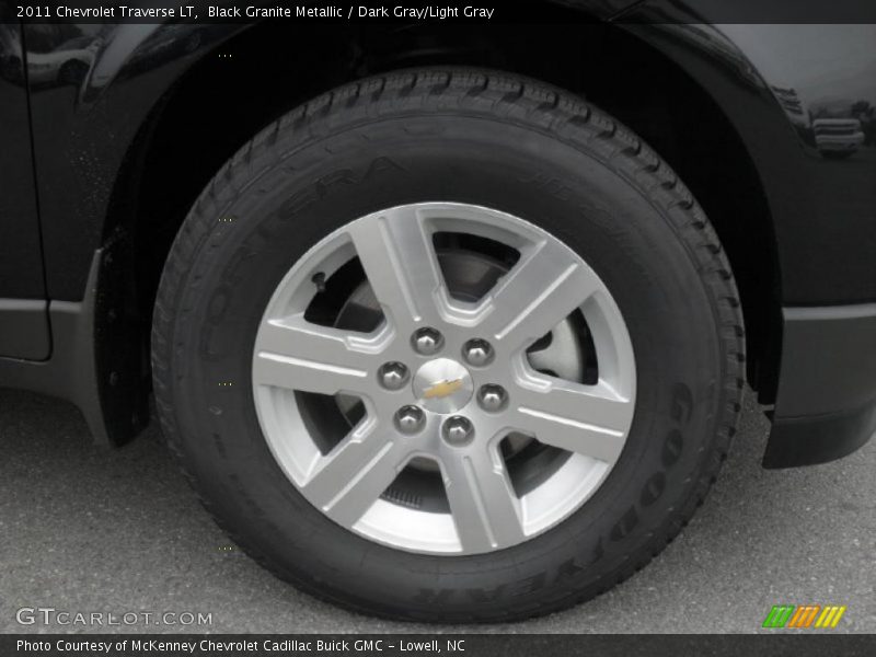 Black Granite Metallic / Dark Gray/Light Gray 2011 Chevrolet Traverse LT