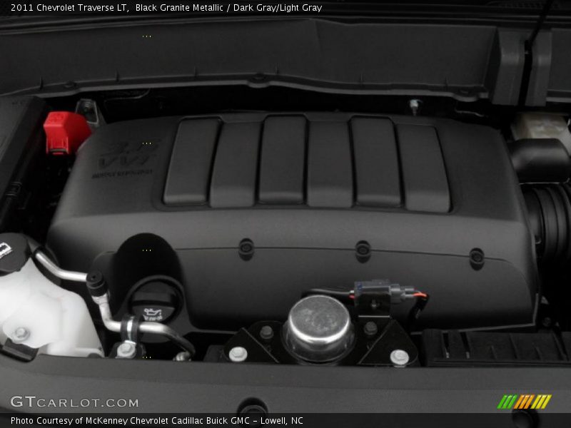 Black Granite Metallic / Dark Gray/Light Gray 2011 Chevrolet Traverse LT