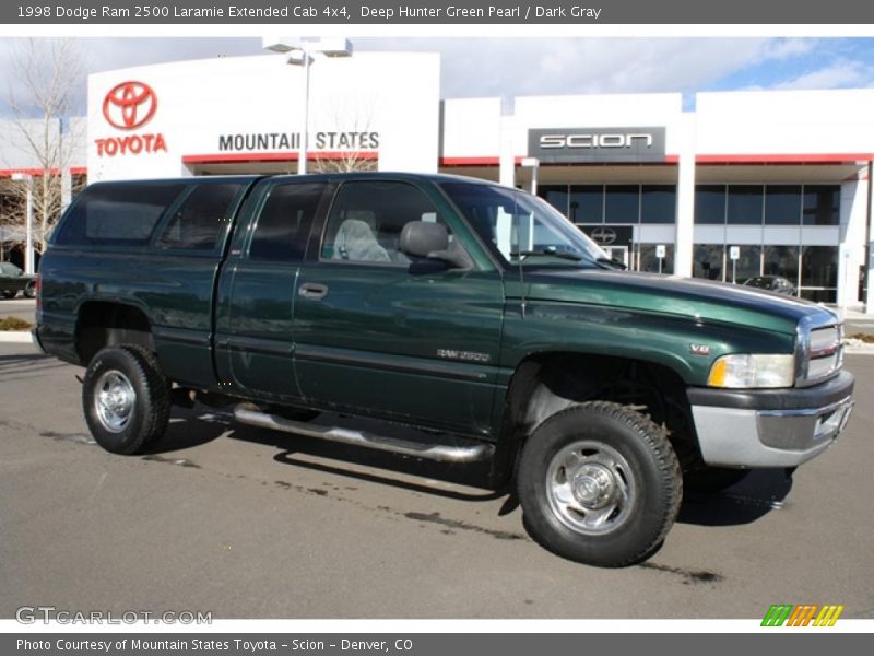 Deep Hunter Green Pearl / Dark Gray 1998 Dodge Ram 2500 Laramie Extended Cab 4x4