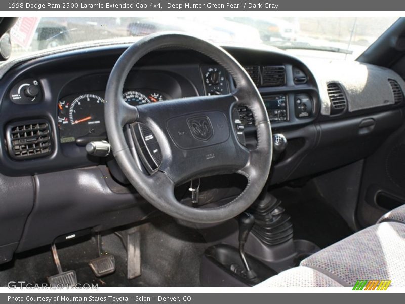 Deep Hunter Green Pearl / Dark Gray 1998 Dodge Ram 2500 Laramie Extended Cab 4x4
