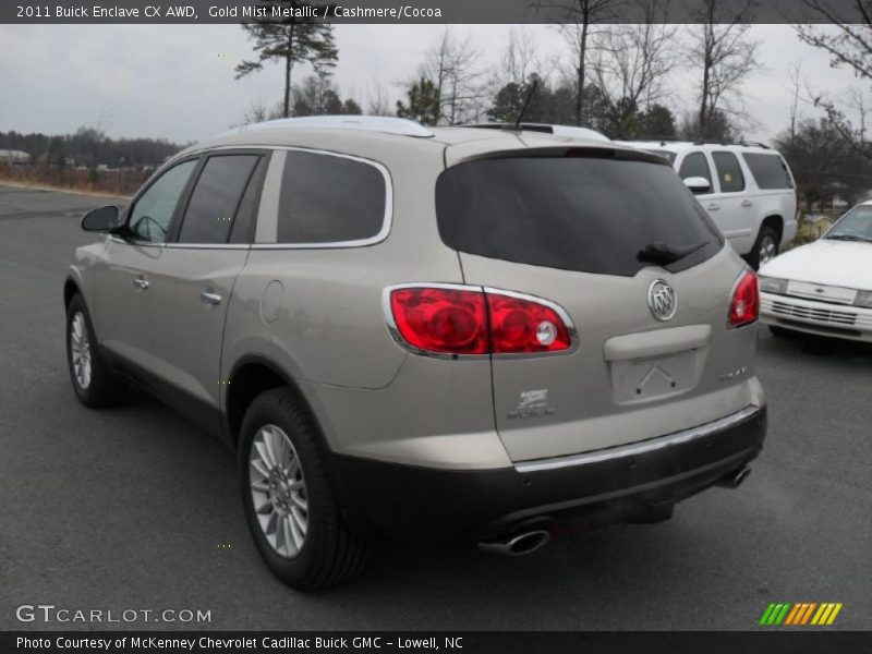 Gold Mist Metallic / Cashmere/Cocoa 2011 Buick Enclave CX AWD