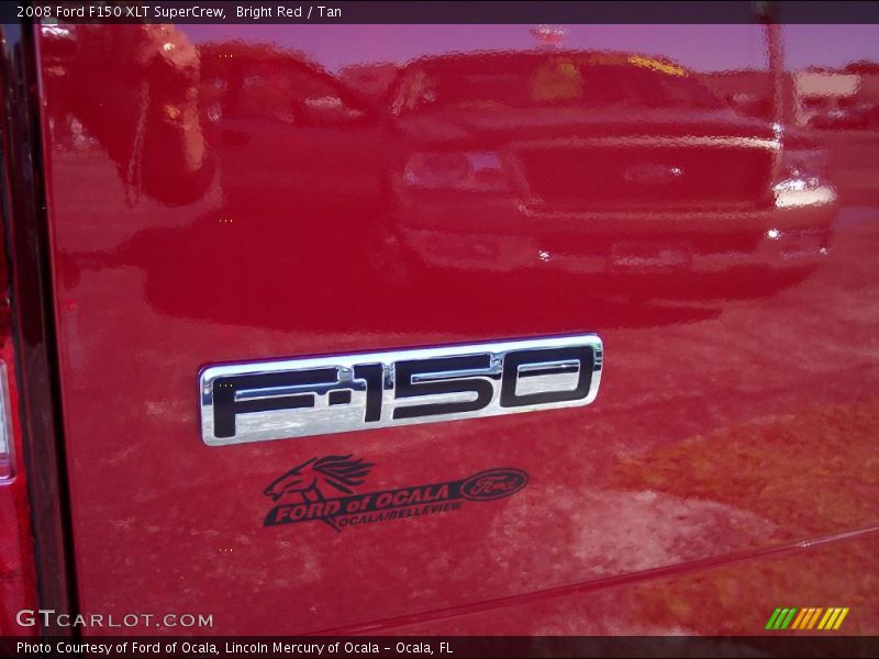 Bright Red / Tan 2008 Ford F150 XLT SuperCrew