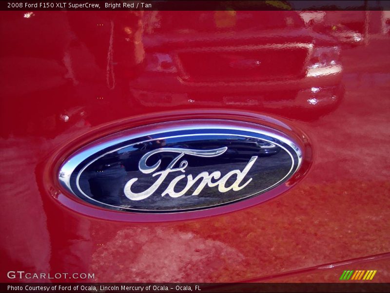 Bright Red / Tan 2008 Ford F150 XLT SuperCrew
