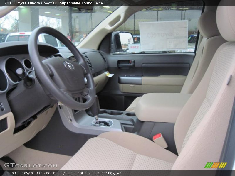 Super White / Sand Beige 2011 Toyota Tundra CrewMax