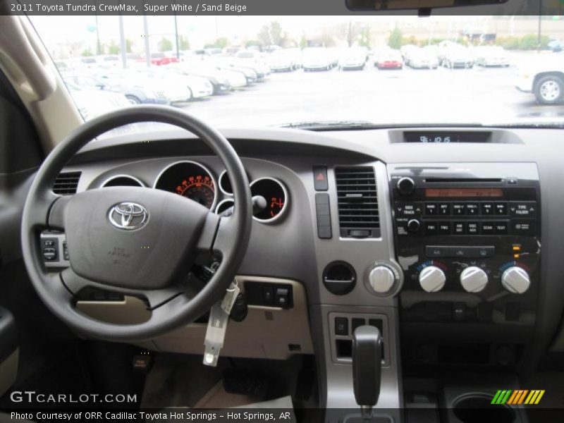 Super White / Sand Beige 2011 Toyota Tundra CrewMax