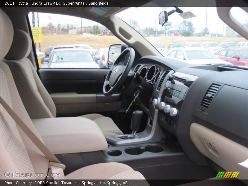 Super White / Sand Beige 2011 Toyota Tundra CrewMax