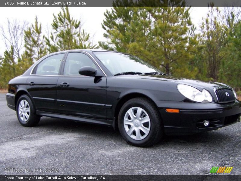 Ebony Black / Beige 2005 Hyundai Sonata GL