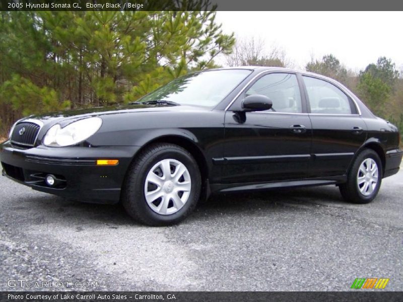 Ebony Black / Beige 2005 Hyundai Sonata GL