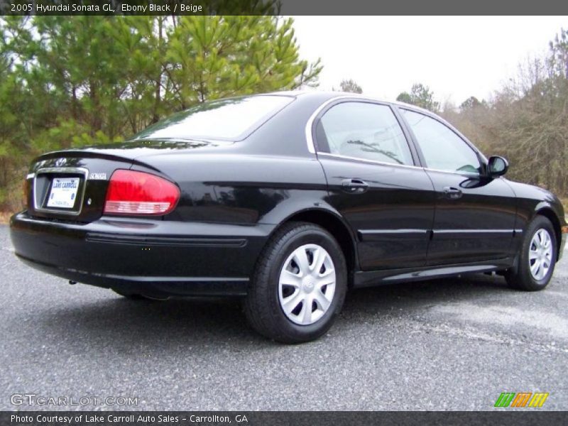 Ebony Black / Beige 2005 Hyundai Sonata GL