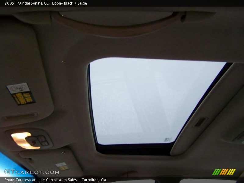 Ebony Black / Beige 2005 Hyundai Sonata GL