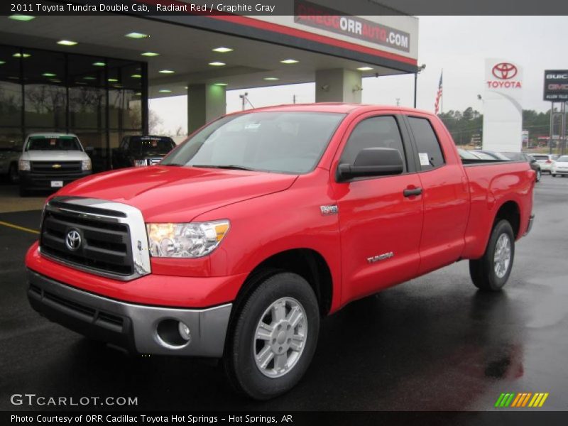 Radiant Red / Graphite Gray 2011 Toyota Tundra Double Cab