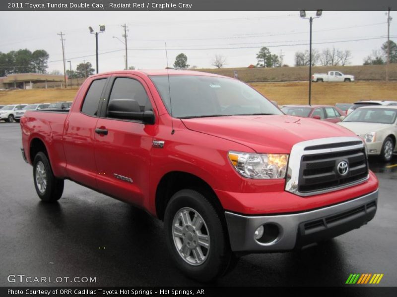 Radiant Red / Graphite Gray 2011 Toyota Tundra Double Cab
