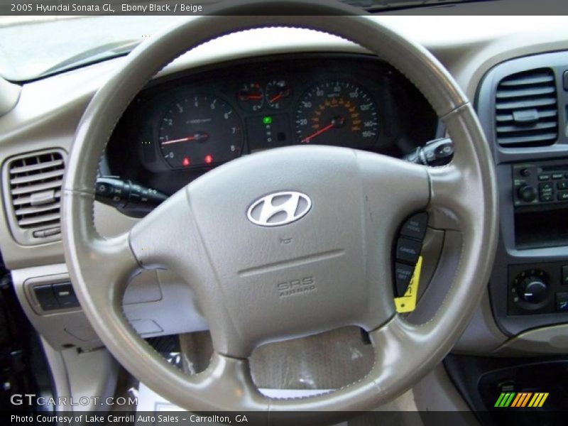 Ebony Black / Beige 2005 Hyundai Sonata GL