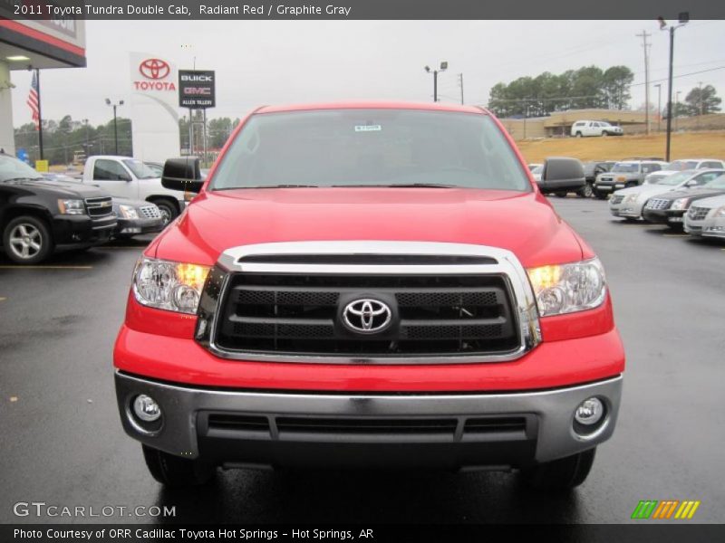 Radiant Red / Graphite Gray 2011 Toyota Tundra Double Cab