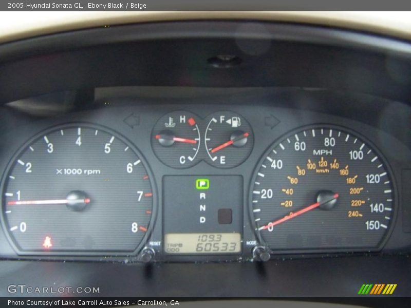 Ebony Black / Beige 2005 Hyundai Sonata GL
