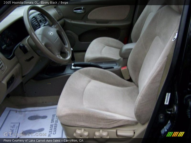 Ebony Black / Beige 2005 Hyundai Sonata GL