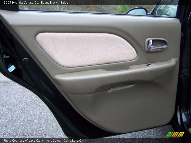 Ebony Black / Beige 2005 Hyundai Sonata GL