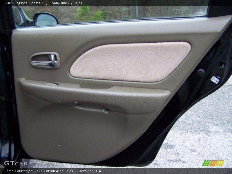 Ebony Black / Beige 2005 Hyundai Sonata GL