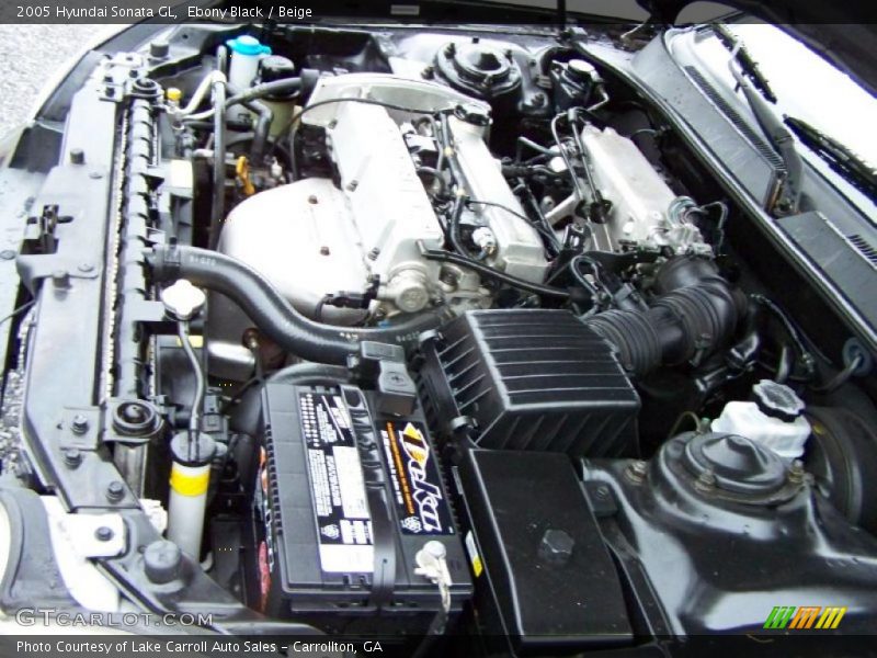 Ebony Black / Beige 2005 Hyundai Sonata GL