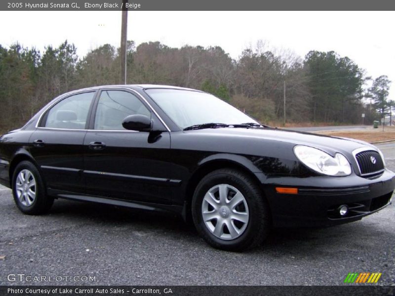 Ebony Black / Beige 2005 Hyundai Sonata GL