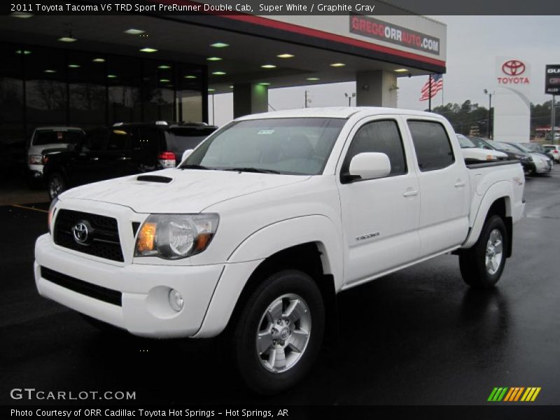 Super White / Graphite Gray 2011 Toyota Tacoma V6 TRD Sport PreRunner Double Cab