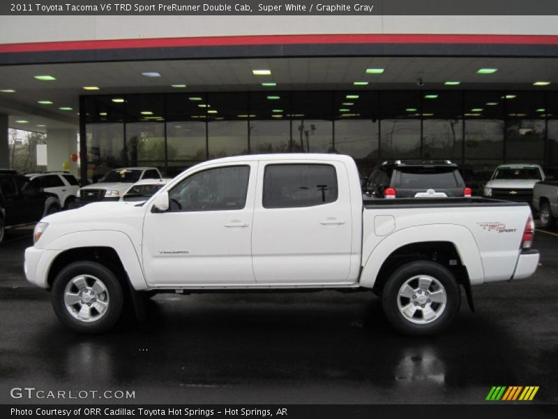 Super White / Graphite Gray 2011 Toyota Tacoma V6 TRD Sport PreRunner Double Cab