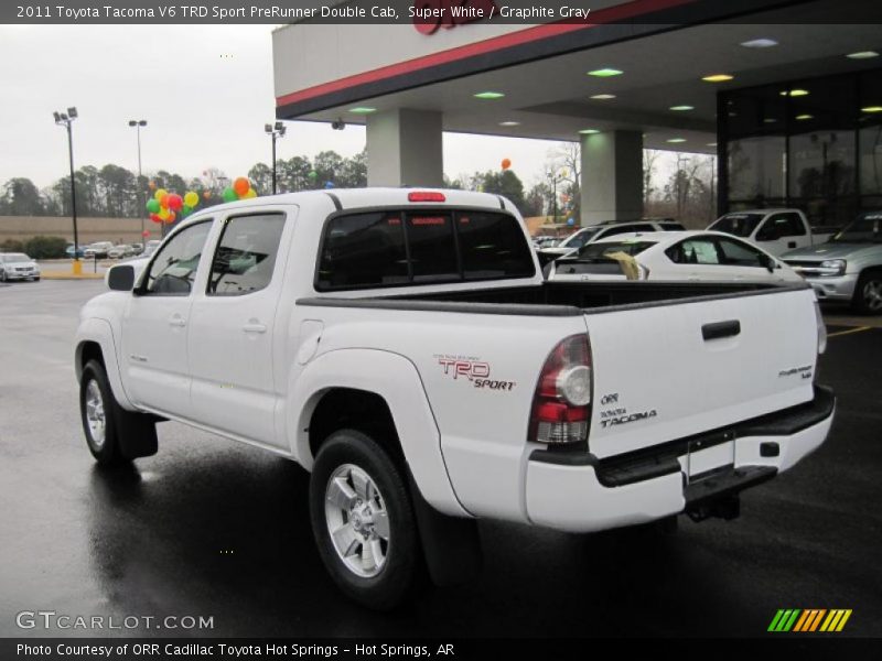 Super White / Graphite Gray 2011 Toyota Tacoma V6 TRD Sport PreRunner Double Cab