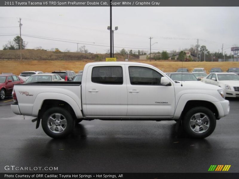 Super White / Graphite Gray 2011 Toyota Tacoma V6 TRD Sport PreRunner Double Cab