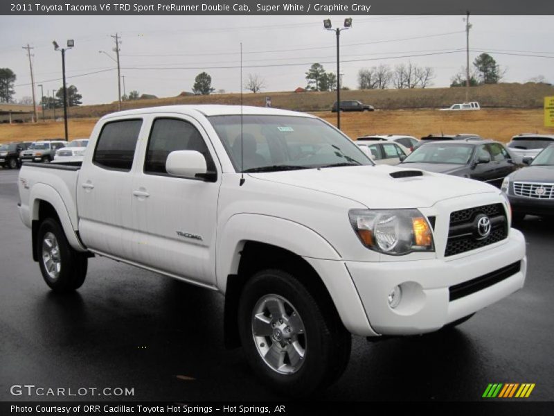 Super White / Graphite Gray 2011 Toyota Tacoma V6 TRD Sport PreRunner Double Cab