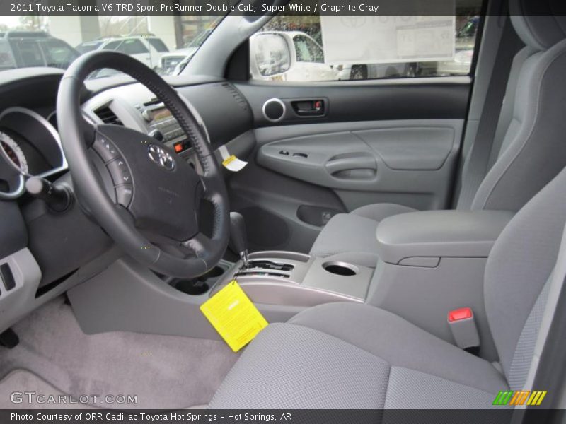 Super White / Graphite Gray 2011 Toyota Tacoma V6 TRD Sport PreRunner Double Cab