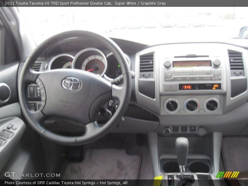 Super White / Graphite Gray 2011 Toyota Tacoma V6 TRD Sport PreRunner Double Cab