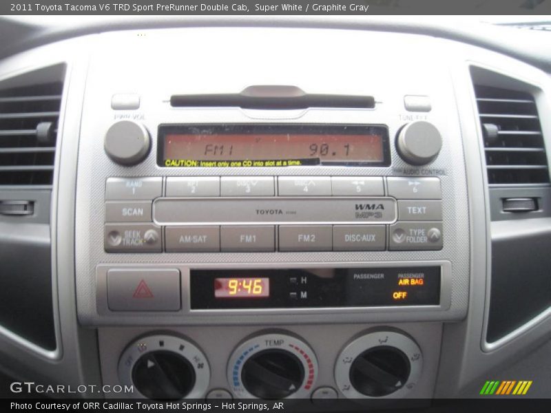 Super White / Graphite Gray 2011 Toyota Tacoma V6 TRD Sport PreRunner Double Cab