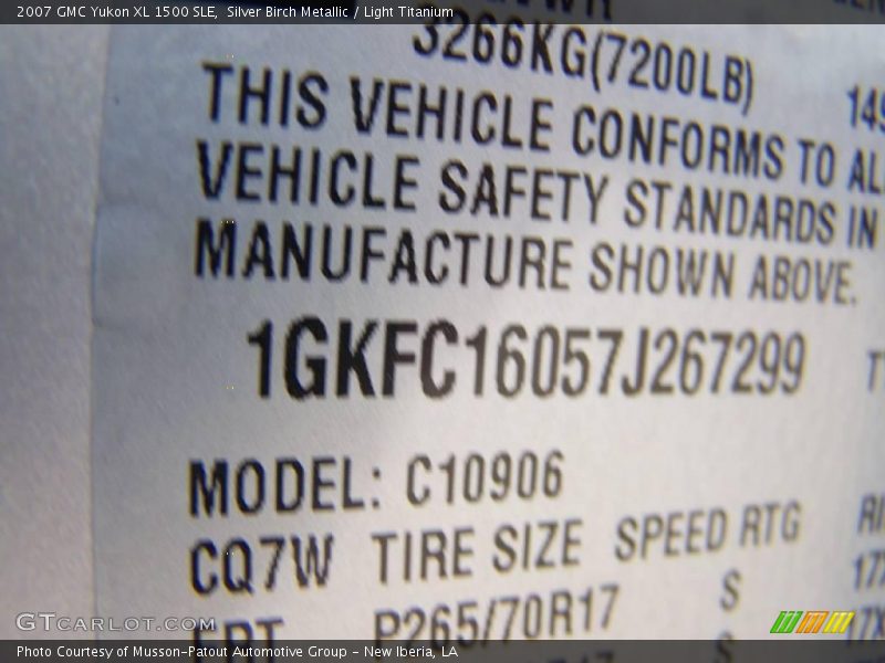 Silver Birch Metallic / Light Titanium 2007 GMC Yukon XL 1500 SLE