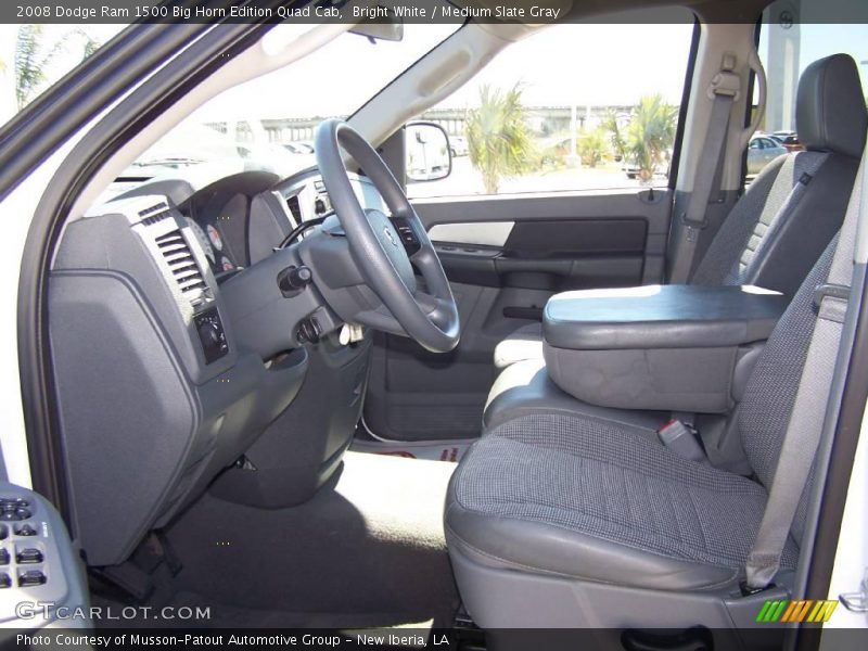 Bright White / Medium Slate Gray 2008 Dodge Ram 1500 Big Horn Edition Quad Cab