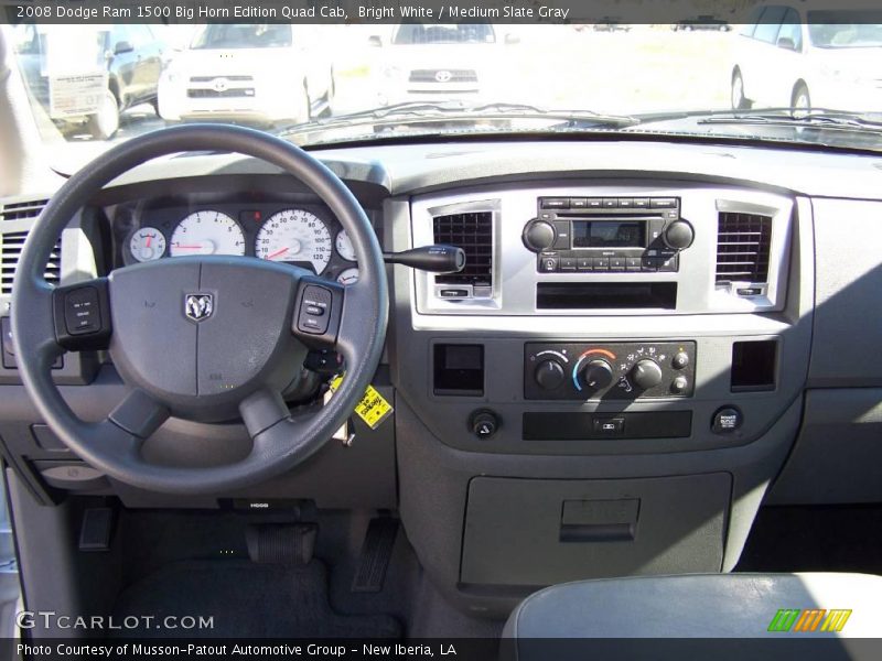 Bright White / Medium Slate Gray 2008 Dodge Ram 1500 Big Horn Edition Quad Cab