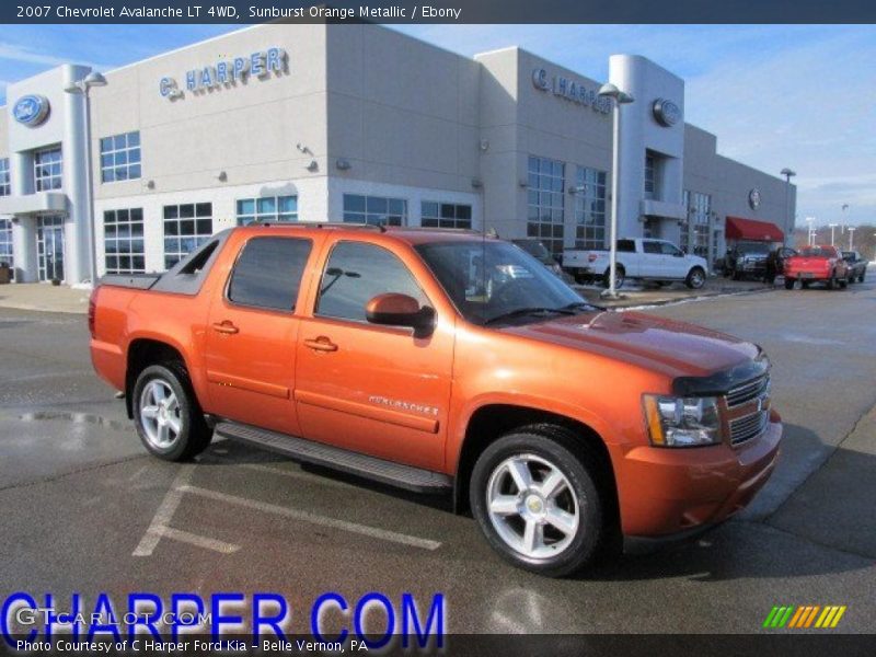 Sunburst Orange Metallic / Ebony 2007 Chevrolet Avalanche LT 4WD