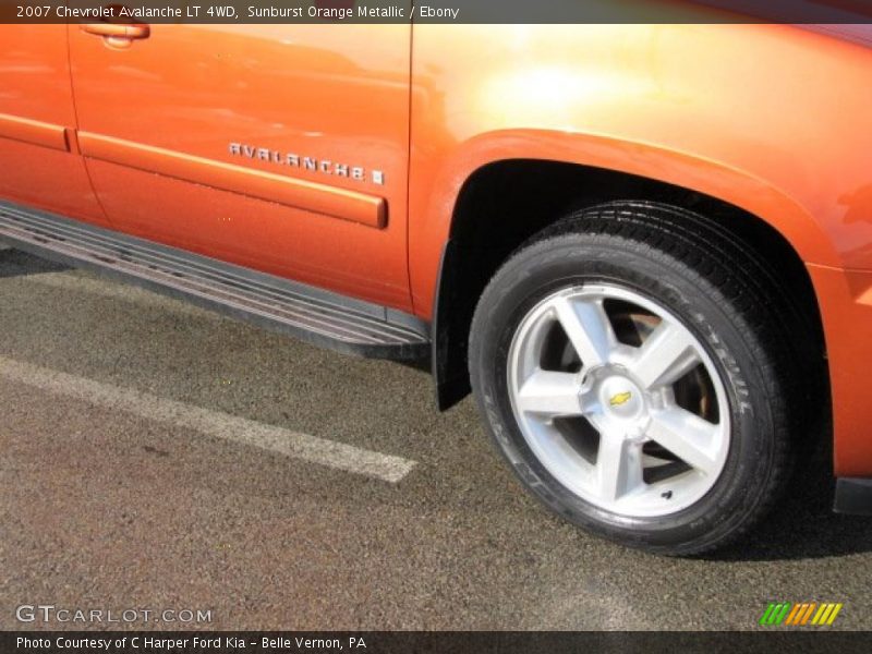 Sunburst Orange Metallic / Ebony 2007 Chevrolet Avalanche LT 4WD