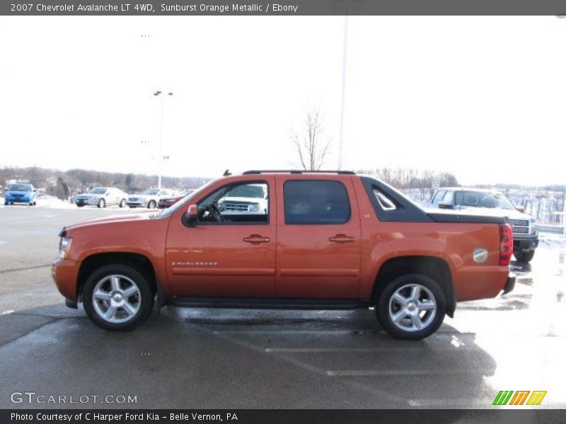 Sunburst Orange Metallic / Ebony 2007 Chevrolet Avalanche LT 4WD