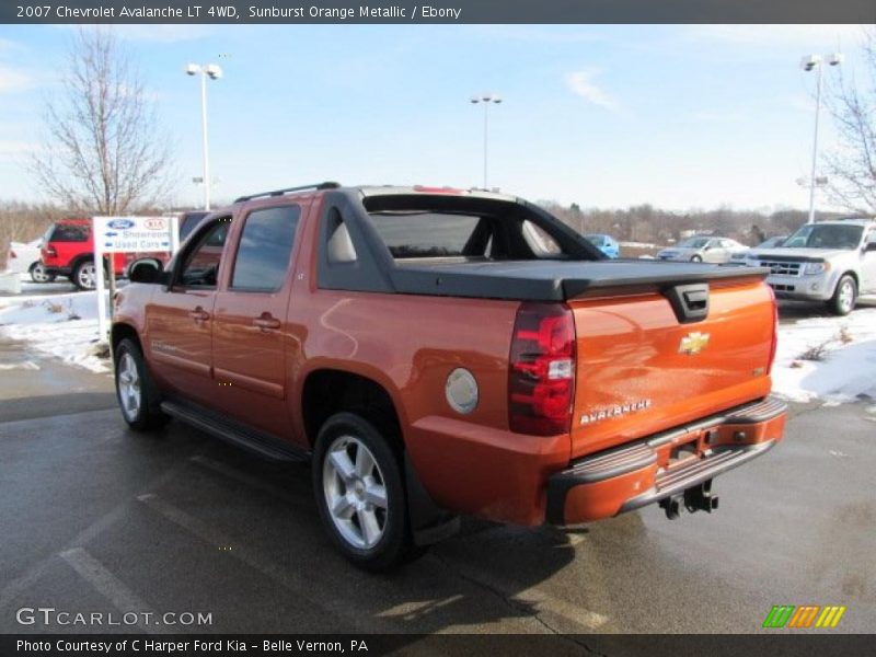 Sunburst Orange Metallic / Ebony 2007 Chevrolet Avalanche LT 4WD