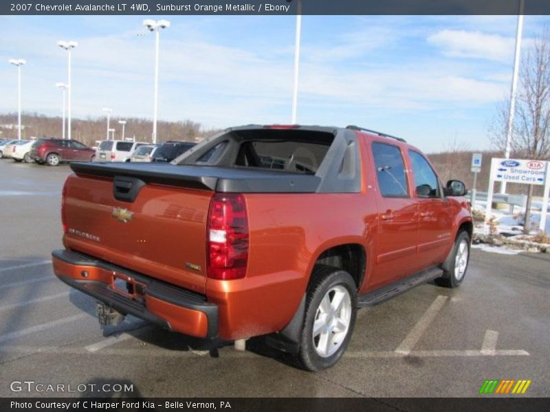 Sunburst Orange Metallic / Ebony 2007 Chevrolet Avalanche LT 4WD