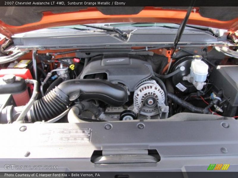 Sunburst Orange Metallic / Ebony 2007 Chevrolet Avalanche LT 4WD