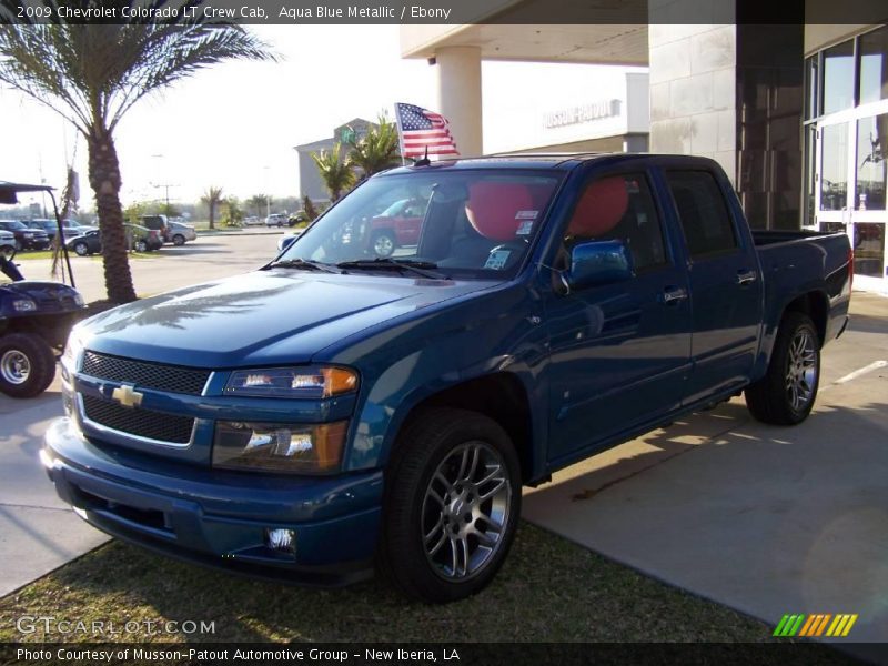 Aqua Blue Metallic / Ebony 2009 Chevrolet Colorado LT Crew Cab