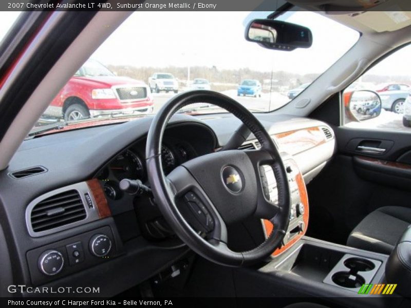 Sunburst Orange Metallic / Ebony 2007 Chevrolet Avalanche LT 4WD