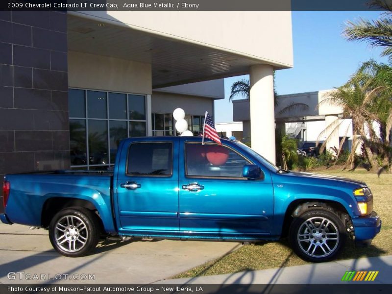 Aqua Blue Metallic / Ebony 2009 Chevrolet Colorado LT Crew Cab