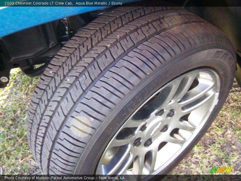 Aqua Blue Metallic / Ebony 2009 Chevrolet Colorado LT Crew Cab