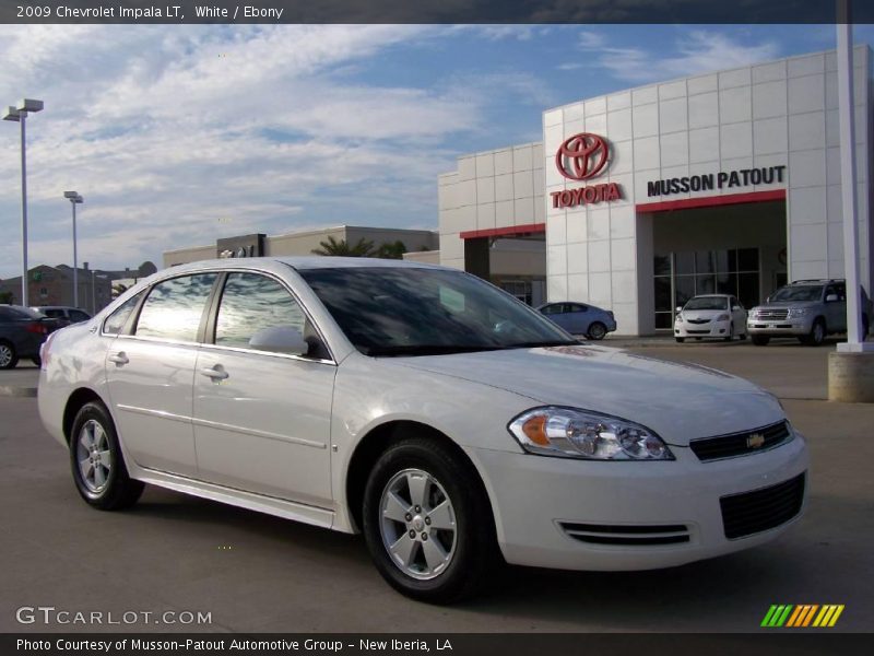White / Ebony 2009 Chevrolet Impala LT