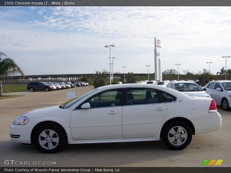 White / Ebony 2009 Chevrolet Impala LT