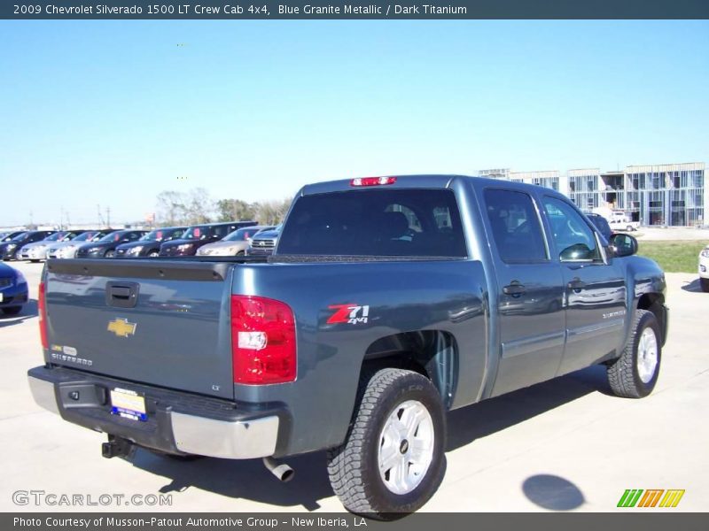 Blue Granite Metallic / Dark Titanium 2009 Chevrolet Silverado 1500 LT Crew Cab 4x4